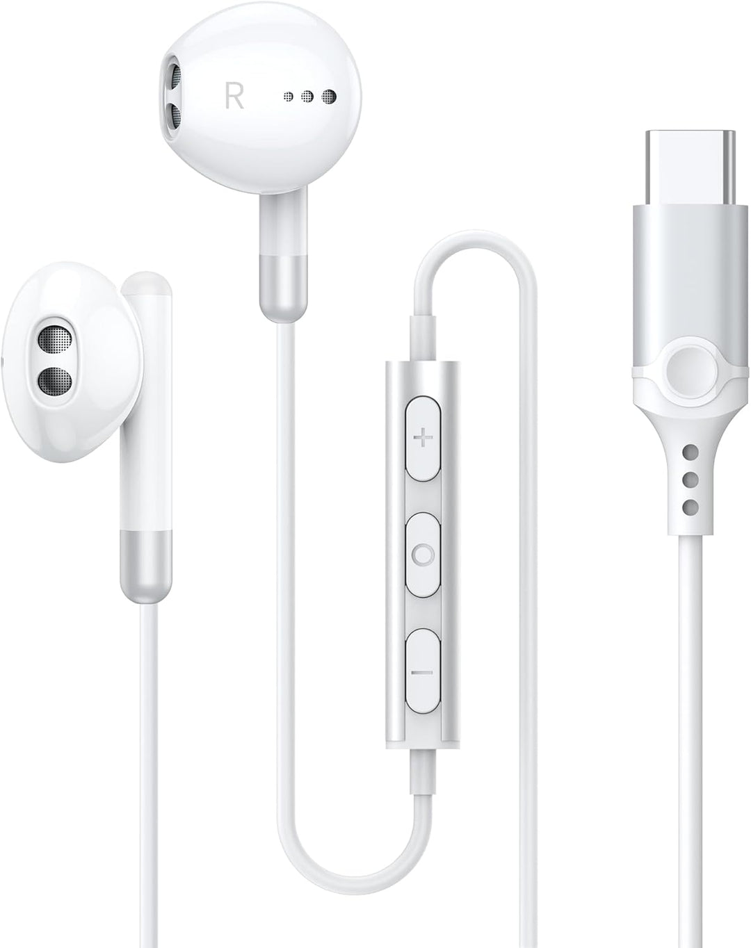 USB C Kopfhörer mit Mikrofon, In-Ear Kopfhörer für Samsung Galaxy S25 S24 S23 Ultra S22 S21 FE A55 A