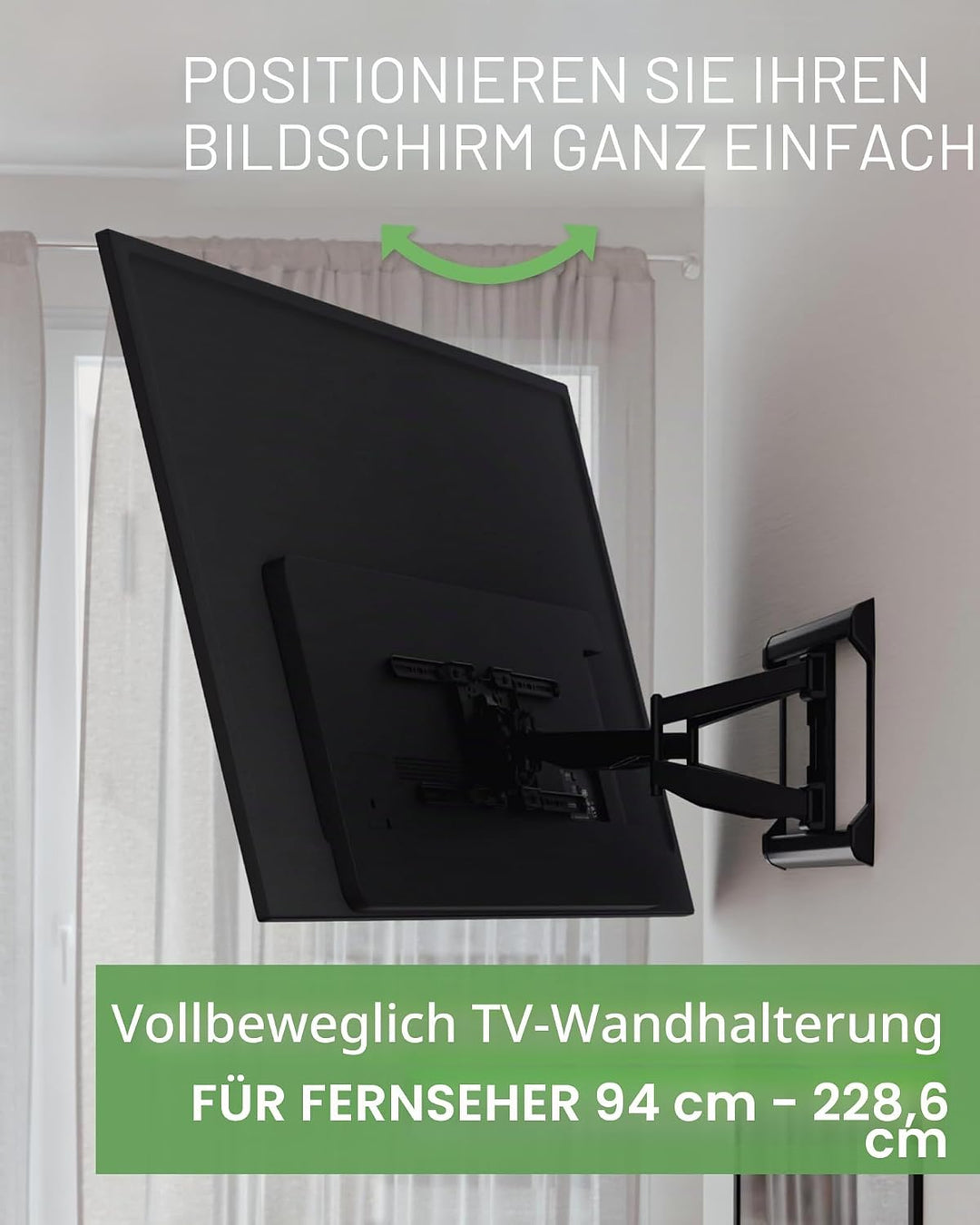 SANUS OLF24 Wandhalterung für Fernseher mit 94 cm - 228,6 cm (37 - 90 Zoll) bis zu 68 kg (20 Pfund)