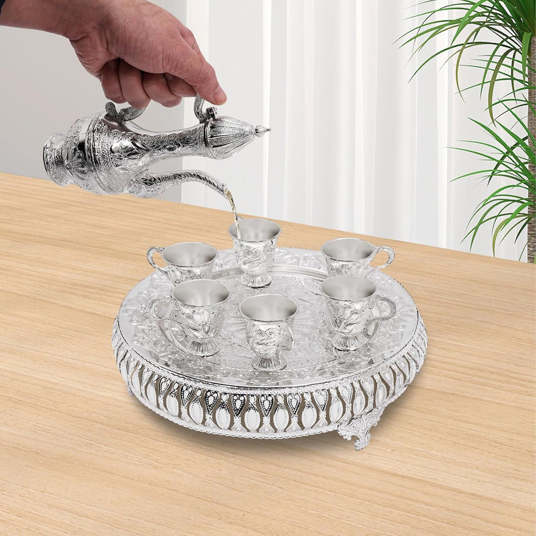 Kaffeetasse und Teekanne Set, Europäisch Teeservice Set mit 1 Teekanne und 6 Tassen, Teekanne, Teese