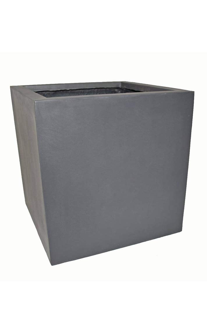 Pflanzkübel für Rollen aus Fiberglas in anthrazit - Grösse (LxBxH): 60x60x60 cm, 60x60x60 cm