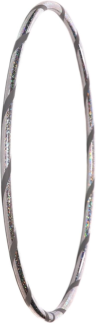 Hoopomania Glamour Kinder Hula Hoop Reifen Ø80cm Glitter-Silber-Grau, Ø80cm Glitter-Silber-Grau
