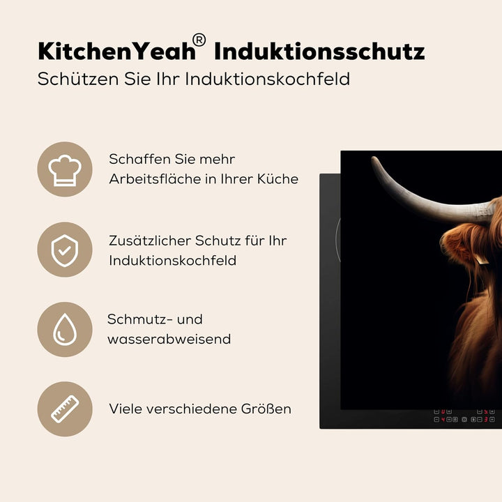 Herdabdeckplatte 80x52 cm Einteilig Induktionsmatte Küche Abdeckung Ceranfeld Herd Abdeckplatte Deko