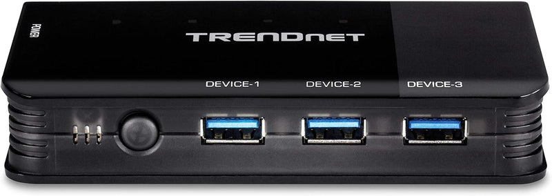 TRENDnet TK-U404 4-Port USB 3.1 Sharing Switch, 4 x USB 3.1 für Computer, 4 x USB 3.1 für Geräte, Wi