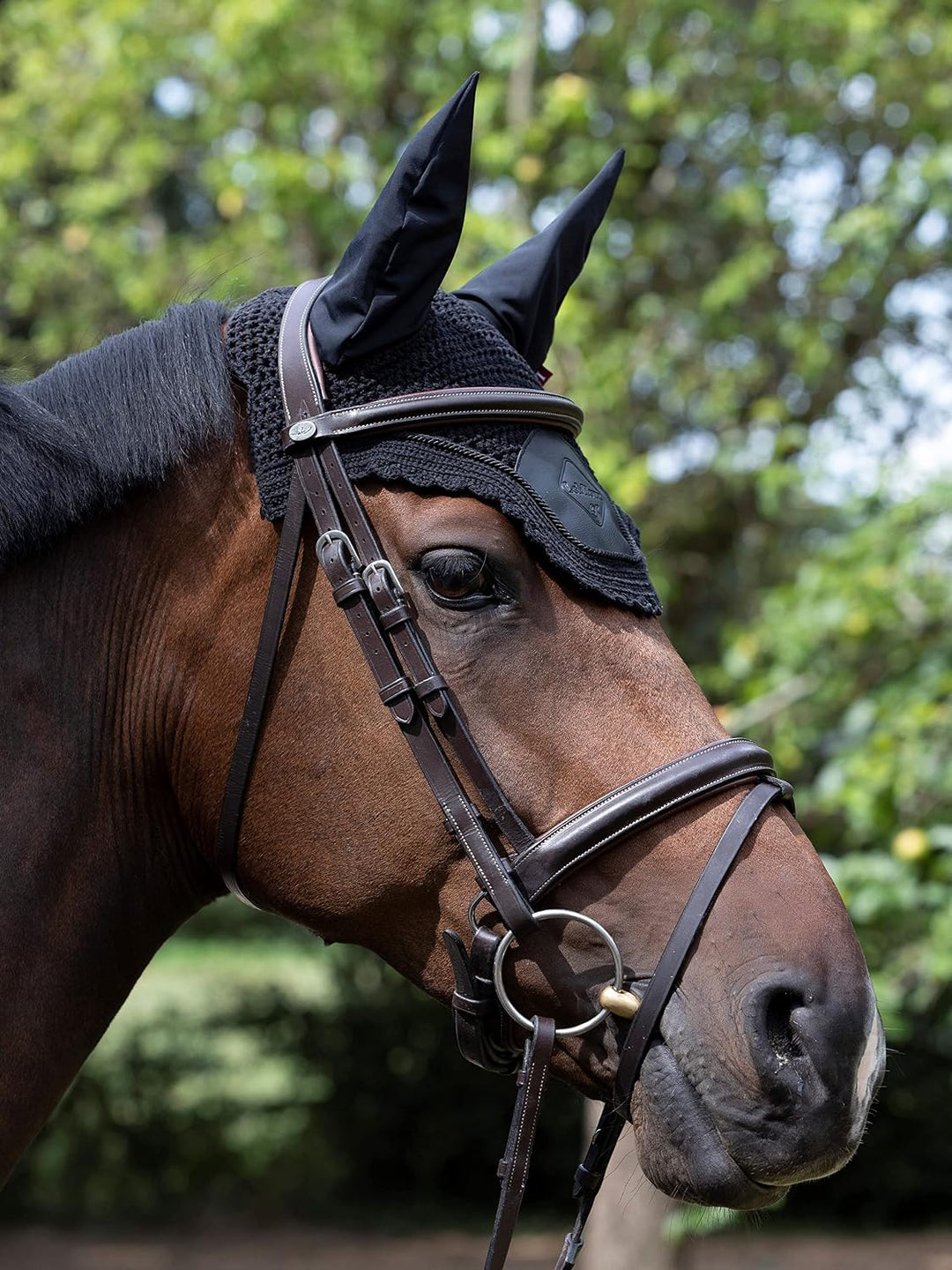 LeMieux Fliegenhaube Lmx Acoustic Pro Fly - Black - Cob Schwarz Medium, Schwarz Medium