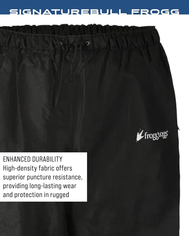 frogg toggs Herren Regenbekleidung Bull Frogg Waterproof Rain Pant, S Schwarz