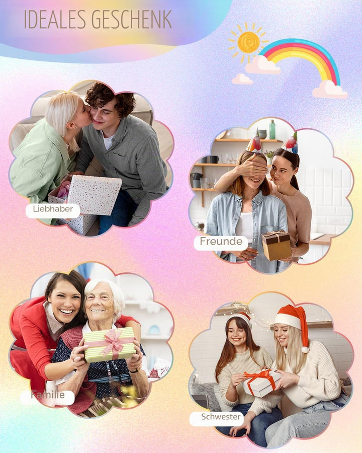 Aeelike Rainbow Blanket Crochet Kit - Häkelsets für Anfänger Erwachsene mit Anleitung, Schritt-für-S