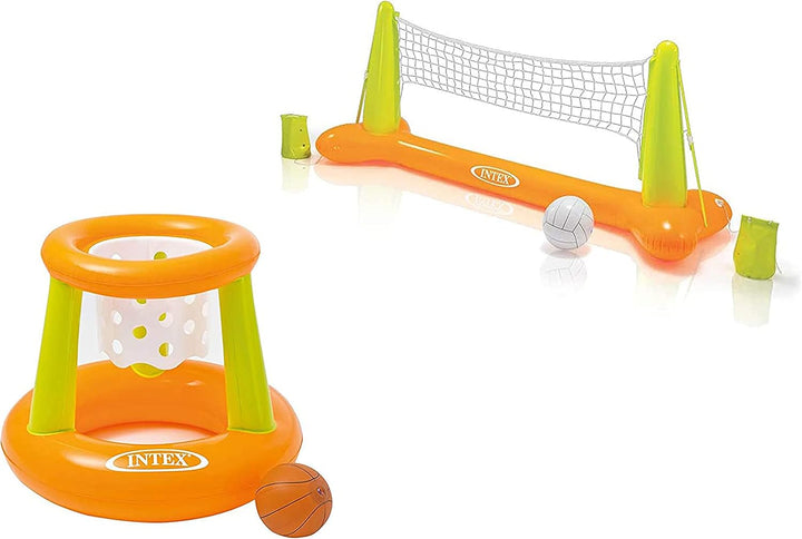 Intex Pool Game - Aufblasbares Wasserballspiel - Volleyballnetz (Pool Volleyball - Spiel + Floating