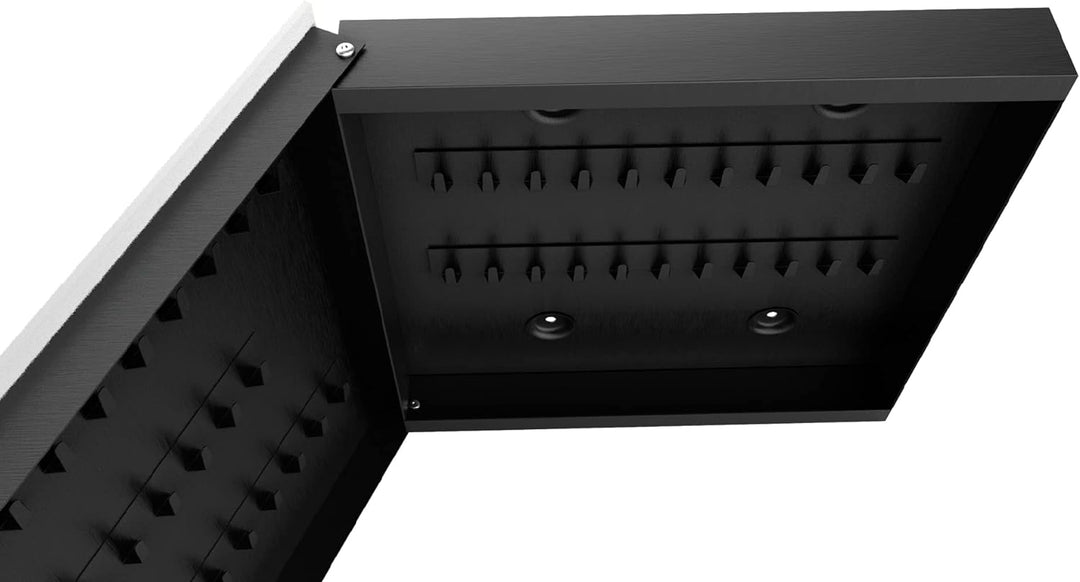 ALLboards Schlüsselkasten Schlüsselbox Dunkles Holz Glas Glasboard Magnettafel Memoboard - 30x30x4,7