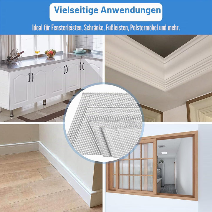 meite 16 Gauge abgewinkelte Nägel, 20 Grad, 2000 Stück (5,1 cm, 5,1 cm, 3,8 cm, 3,8 cm, 500 pro Grös