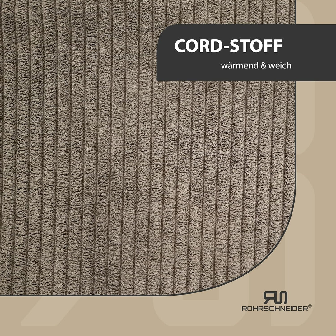 Rohrschneider Katzenbett Cordstoff mit Spielkugelset (Taupe, breiter Cordstoff) Taupe breiter Cordst