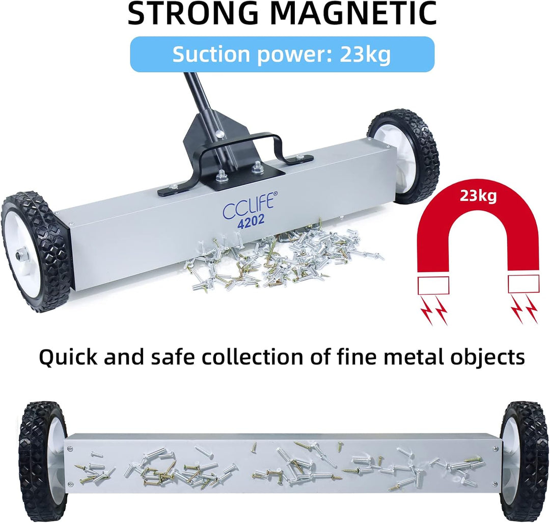 CCLIFE Magnetbesen Stark Besen Magnetisch Magnet Besen 61cm, Magnetische Anziehungskraft 50 Ibs, mit