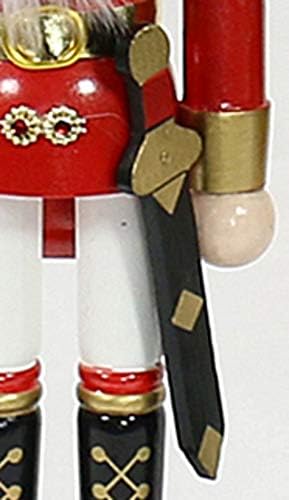 Dekohelden24 Zauberhafter Nussknacker Soldat in rot klassisch, ca. 25 cm, 520213-rot 25 cm Rot