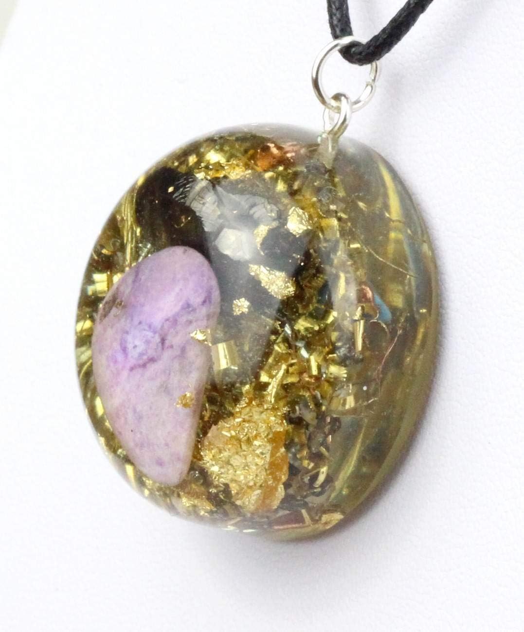 Amulett Seelegefährte Orgonit Edelschungit und Sugilith I 100% echtes Orgonit Amulett I Schutz unter