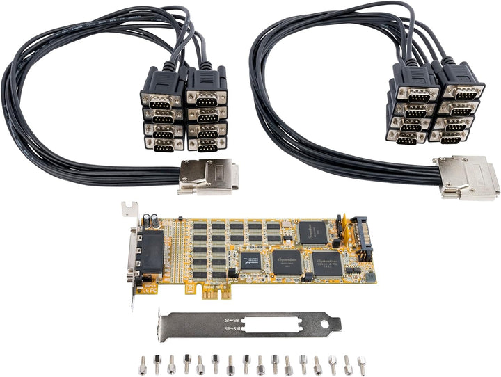 StarTech.com PCI Express Serielle Karte - 16 DB9 RS232 Ports - Niedrig + Vollprofil - Serieller Adap