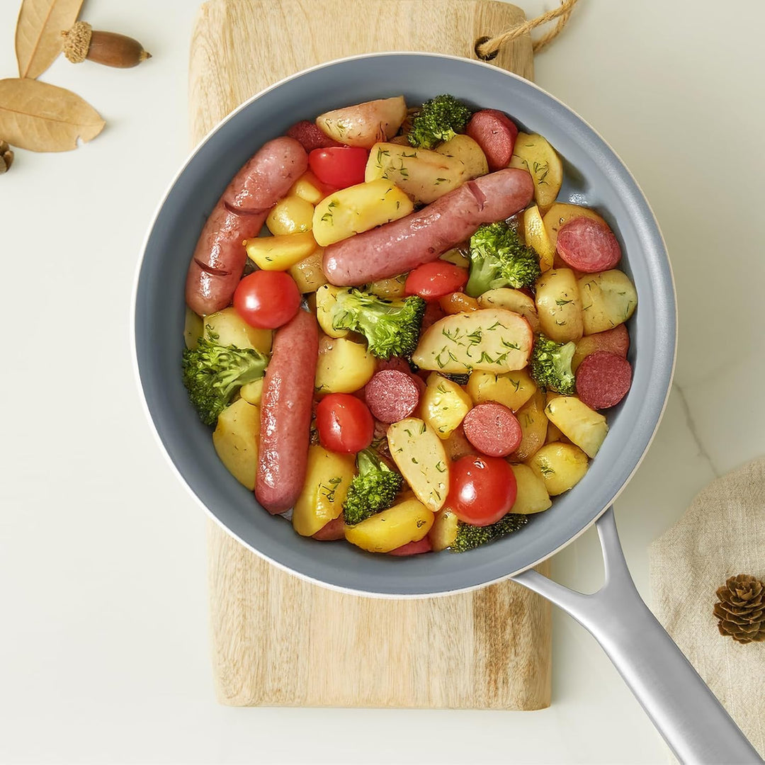 BLAZANT Keramik Bratpfanne 28cm Antihaft, PFAS-frei Gesunde Pfanne für Induktion & Alle Herdarten, E
