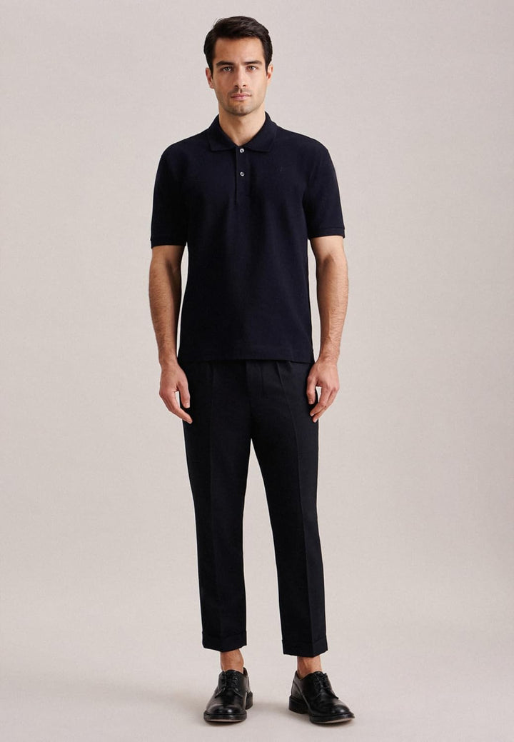 Herren Business Hemd Slim Extra Langer Arm Kentkragen Bügelfrei 100% Baumwolle Business Hemd Dunkelb