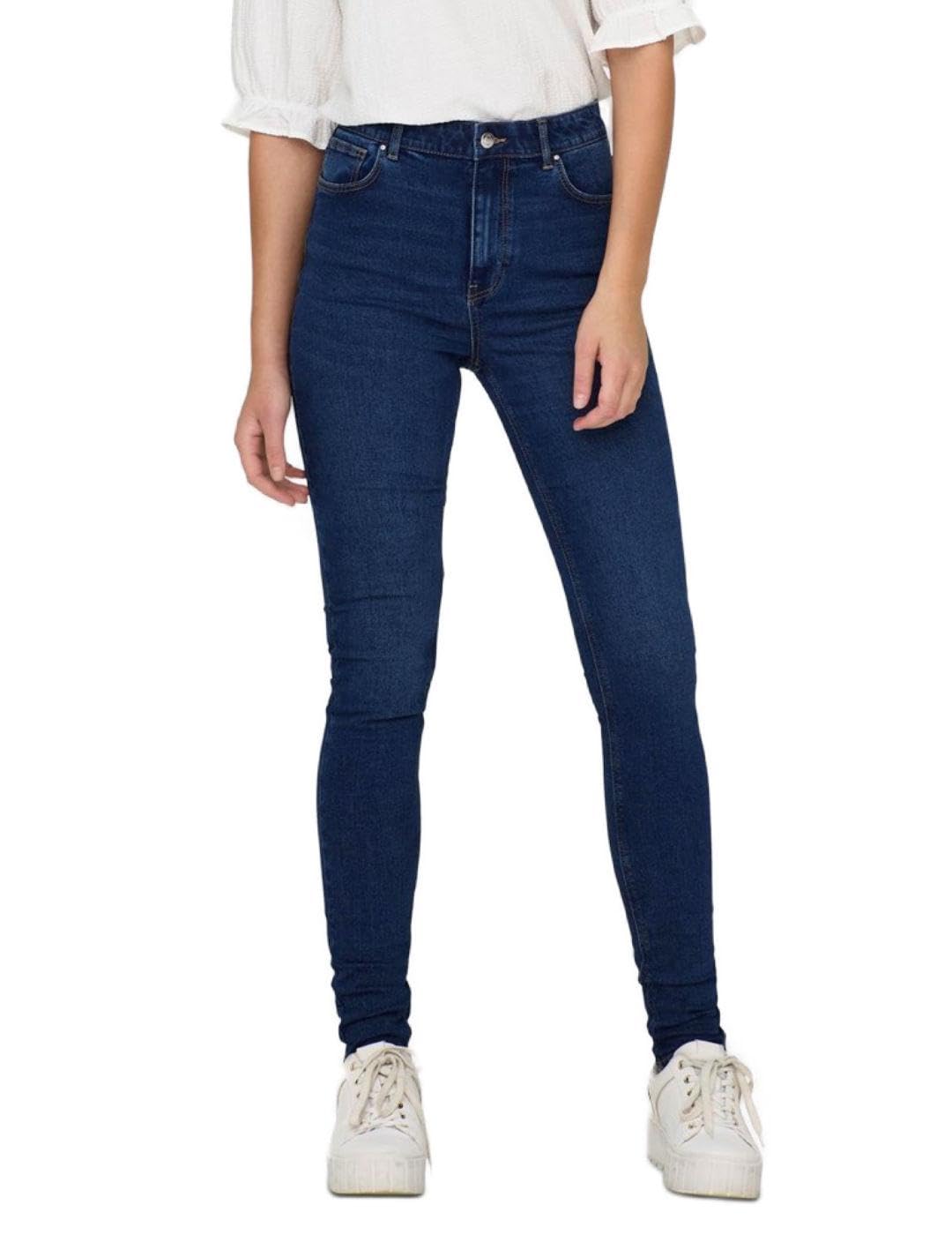 NAME IT Damen Onldruna Hw Skinny Dnm Pimbox, 25W / 32L Dark Medium Blue Denim