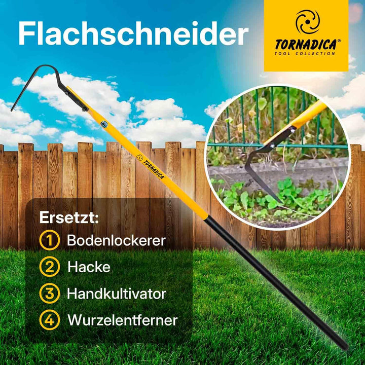 BEM TORNADICA Flachschneider, Gartengerät, Gartenwerkzeug