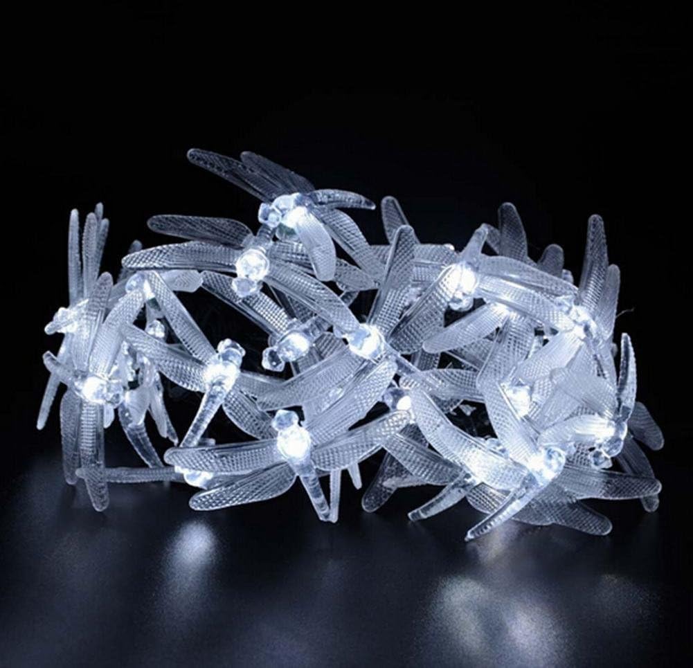 Solar Lichterkette Aussen, 20ft 30 LED Libelle Licht,Wasserdichte lichterkette Dekorative für Garten