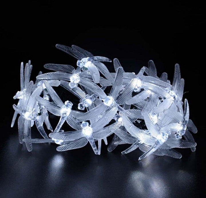 Solar Lichterkette Aussen, 20ft 30 LED Libelle Licht,Wasserdichte lichterkette Dekorative für Garten
