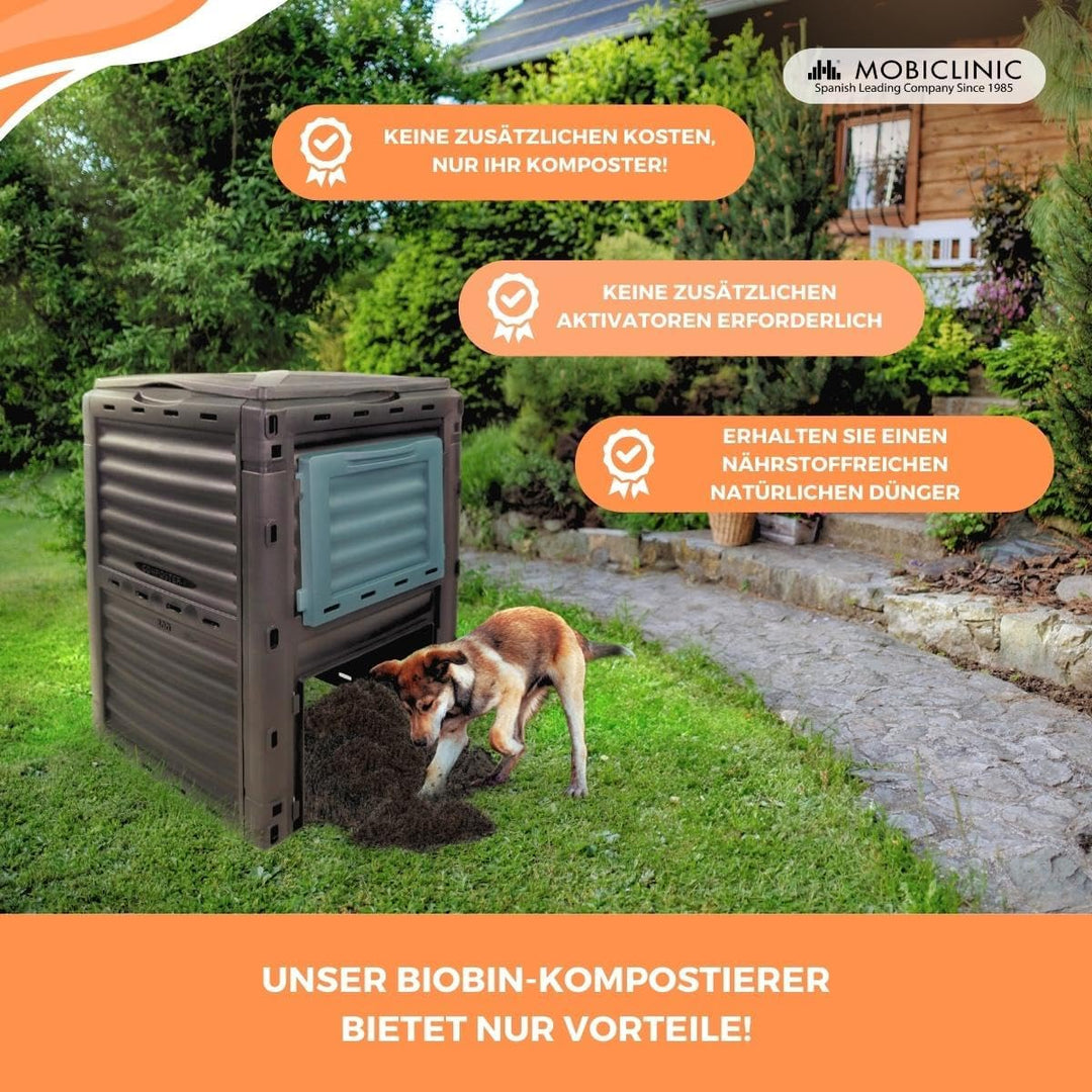 Mobiclinic®, Gartenkomposter, Biobin, Keine zusätzlichen Kosten, 300l, Umweltfreundlich, Europäische