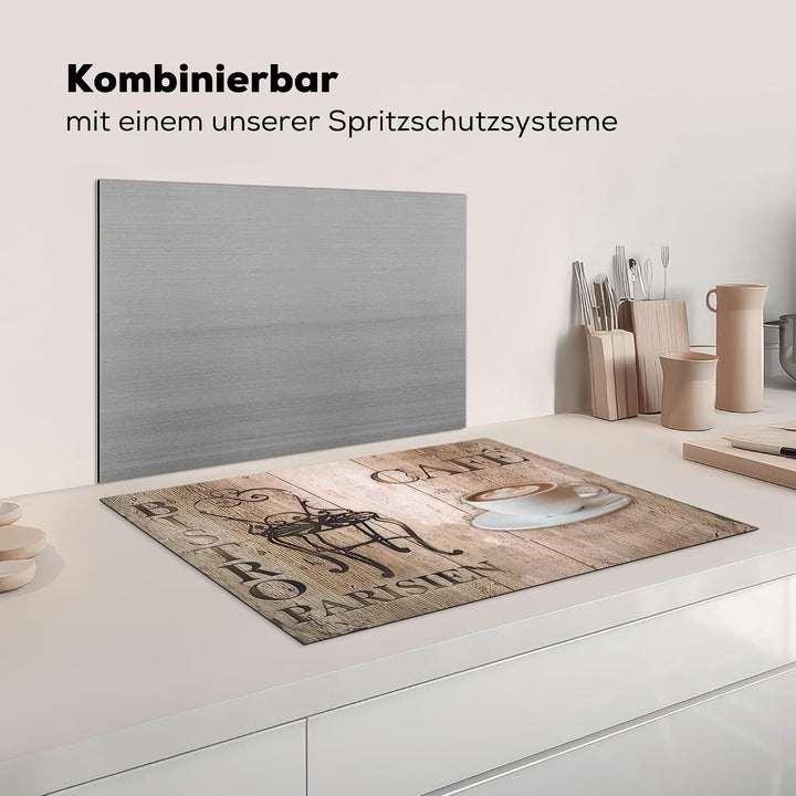 KitchenYeah© Herdabdeckplatte Einteilig Abdeckplatten Cerankochfeld Cafe 52L x 75B cm, Cafe 52L x 75