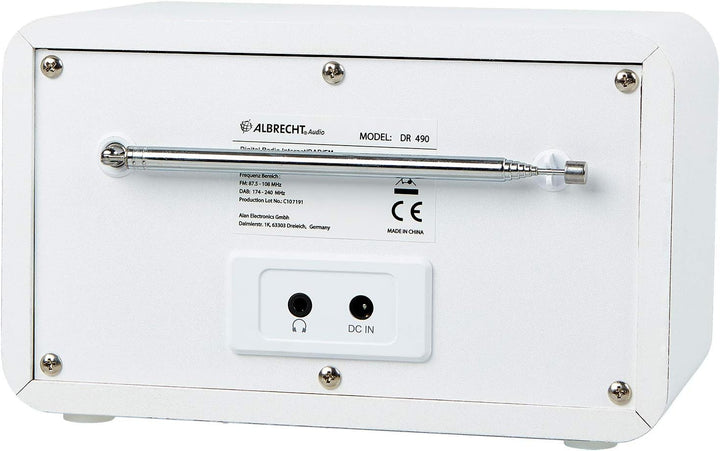 Albrecht DR490 Hybridradio mit Farbdisplay, 27491, DAB/Internet/UKW-Empfang, Radiosteuerung via Smar
