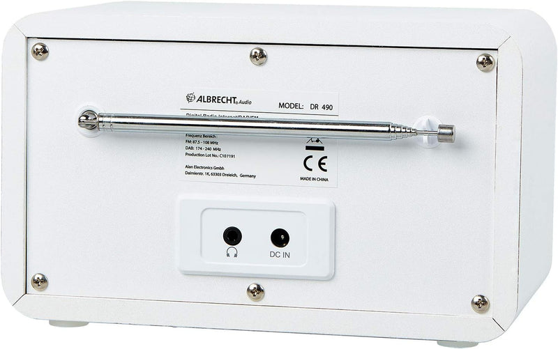 Albrecht DR490 Hybridradio mit Farbdisplay, 27491, DAB/Internet/UKW-Empfang, Radiosteuerung via Smar