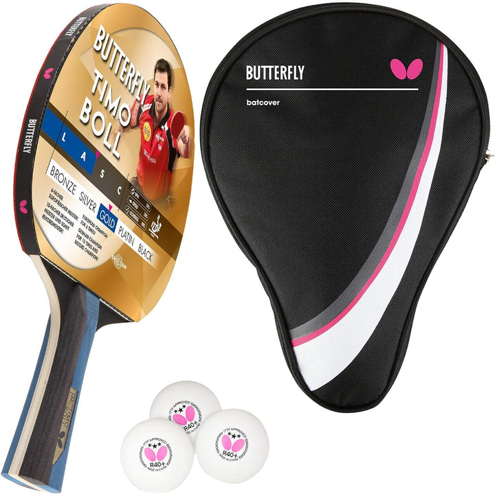 Butterfly® Timo Boll Gold Tischtennisschläger | Tischtennis Racket Bat TT Profi Wettkampfschläger fü