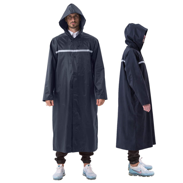 ioutdoor Regenmantel 100% Wasserdicht, der Extra Lange Regenschutz mit Taschen/Reflexstreifen/Kordel