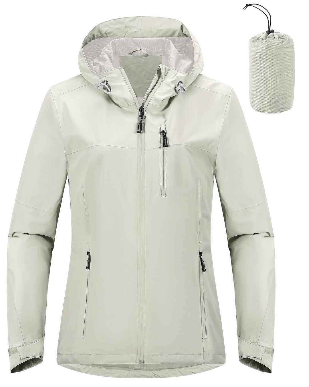 Outdoor Ventures Damen Regenjacke 10000MM Wasserdicht Leichte Gefüttert Packbar Sportjacke Funktions