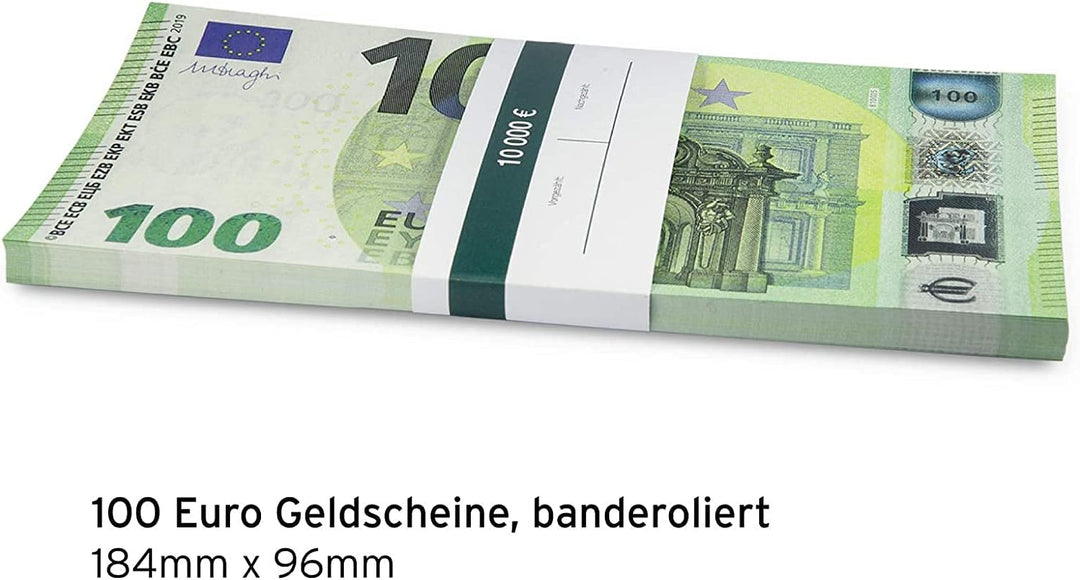 Litfax GmbH 100 € Euroschein/Euro-Geldscheine ca. 191x103 mm/banderoliert, je Pack. 75 Stück (10 PG)