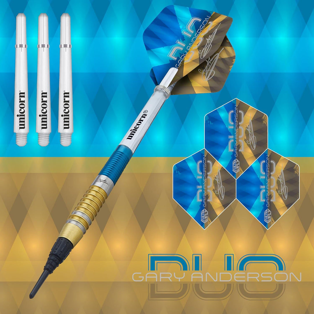 Unicorn Gary der Fliegende Schotte Anderson Duo Dartpfeile Set, blau, 20 g