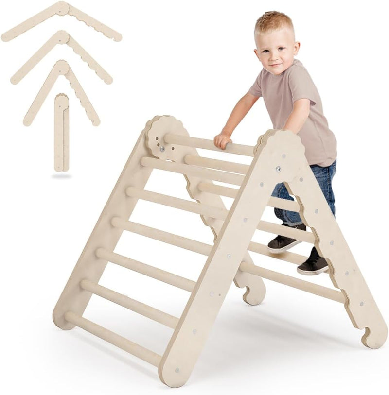 MAMOI® Klettergerüst Indoor, Kletterdreieck aus Holz, Baby Kinder Klettern, Kletterturm, Kletterboge