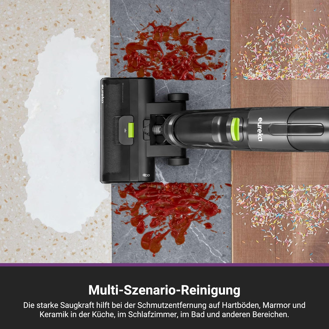 EUREKA NEW400 Nass-Trockensauger Kabelloser,Smart Nass-Trocken-Staubsauge mit Dual-Tank-Design,Selbs