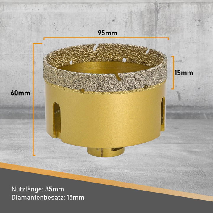 BTEC Fliesenbohrkronen mit M14 Aufnahme für Feinsteinzeug Fliesen Bodenfliesen Granitfliesen Naturst