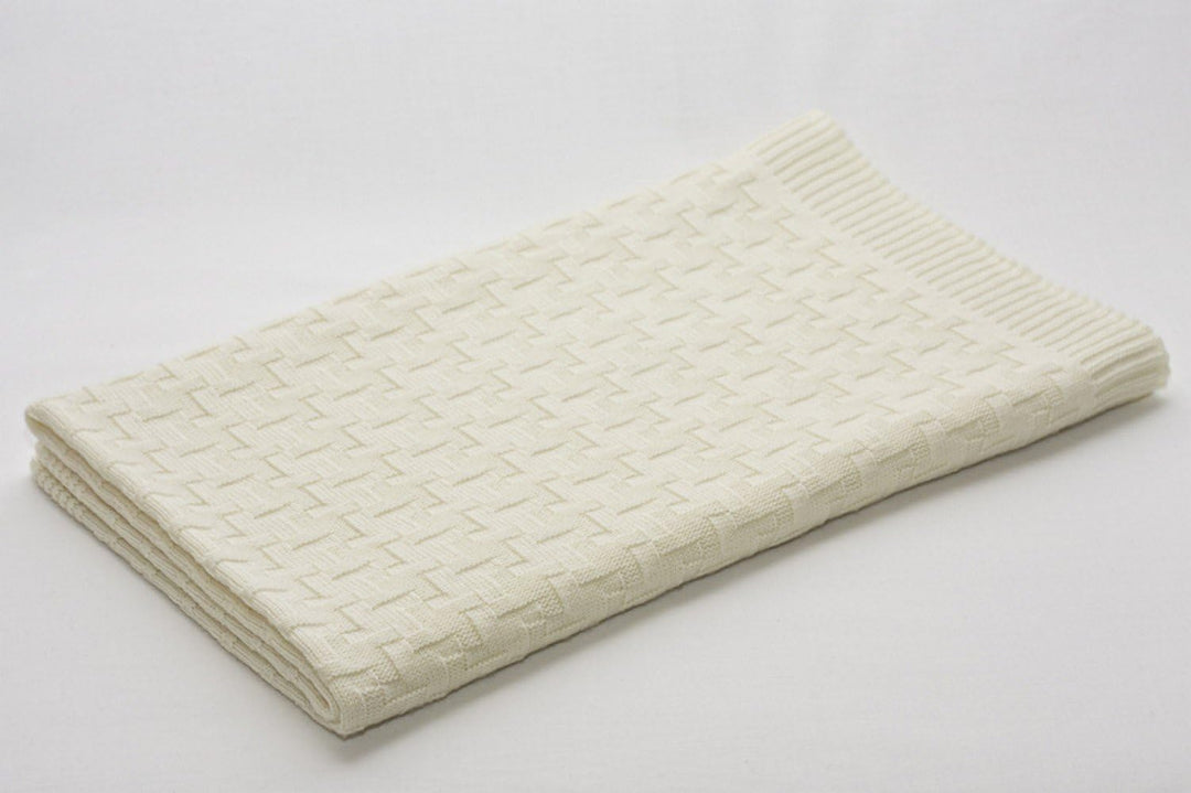 Sonnenstrick 3009SWKL Babydecke Kuscheldecke Strickdecke aus 100% Merino Schurwolle 80x80 cm made in
