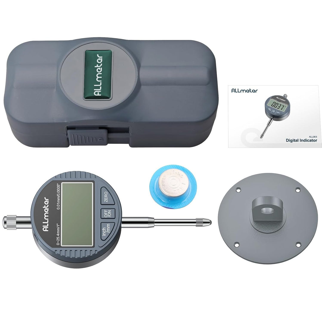 ALLmeter 0.01/0.0005'' Digital Messuhr 0-25.4 mm/1" mit Toleranzfunktion Zoll/metrische Umrechnung D