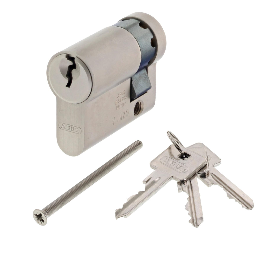 ToniTec Set aus einem Abus Türschloss Schliesszylinder A93 + ToniTec Schloss Pflegespray Halbzylinde