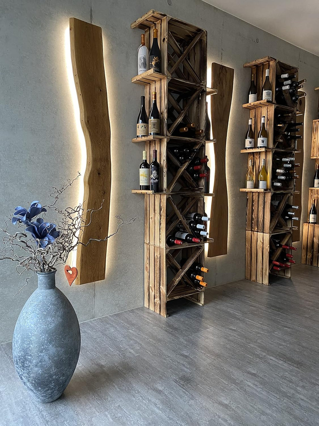 Kistenkolli Altes Land Weinregal Mix Regalkiste Flaschenablage Weinregal Apfelkiste/Weinkiste Weinsc