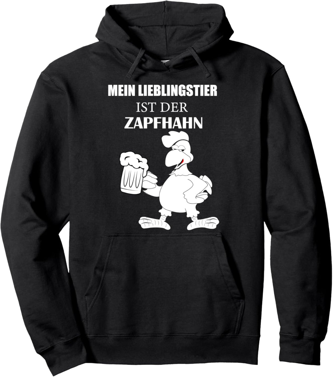 Mein Lieblingstier ist der Zapfhahn Hackedicht Biermarke Pullover Hoodie