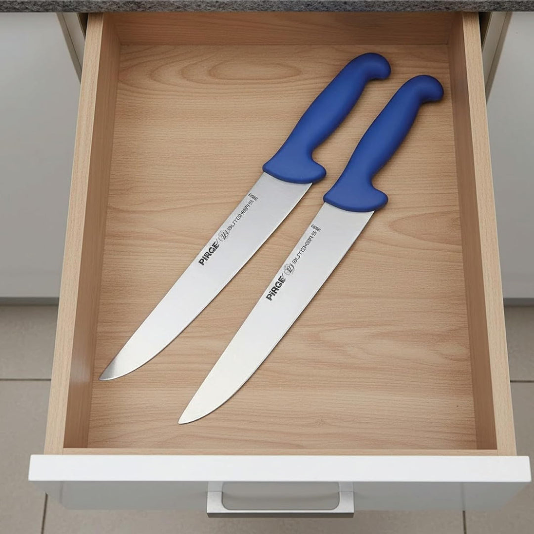 Pirge Butcher's Metzgermesser 26 cm Blau Schlachtermesser - Fleischermesser - Stechmesser - Exzellen