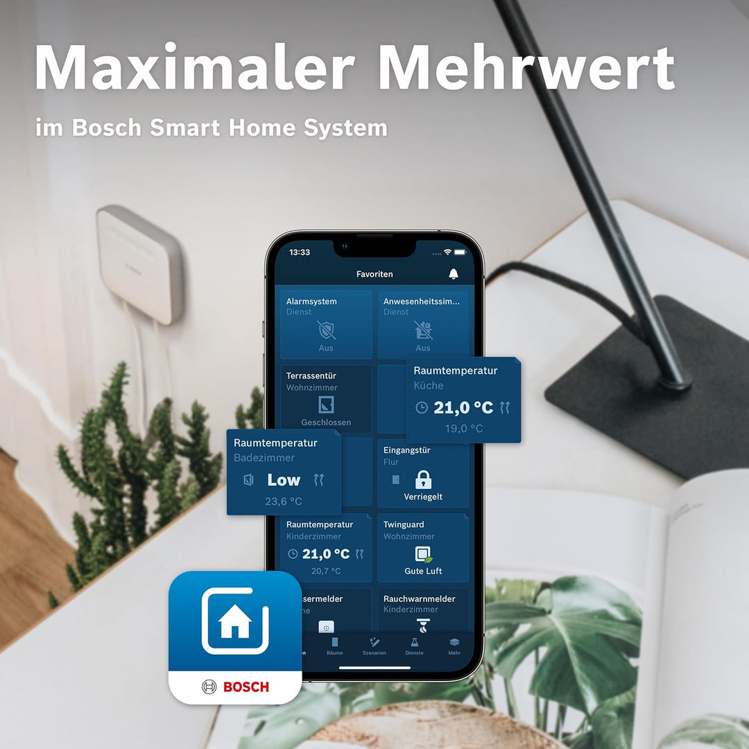 Bosch Smart Home Heizkörperthermostat II [+M], smartes Thermostat, Flexible Nutzung im Bosch Smart H