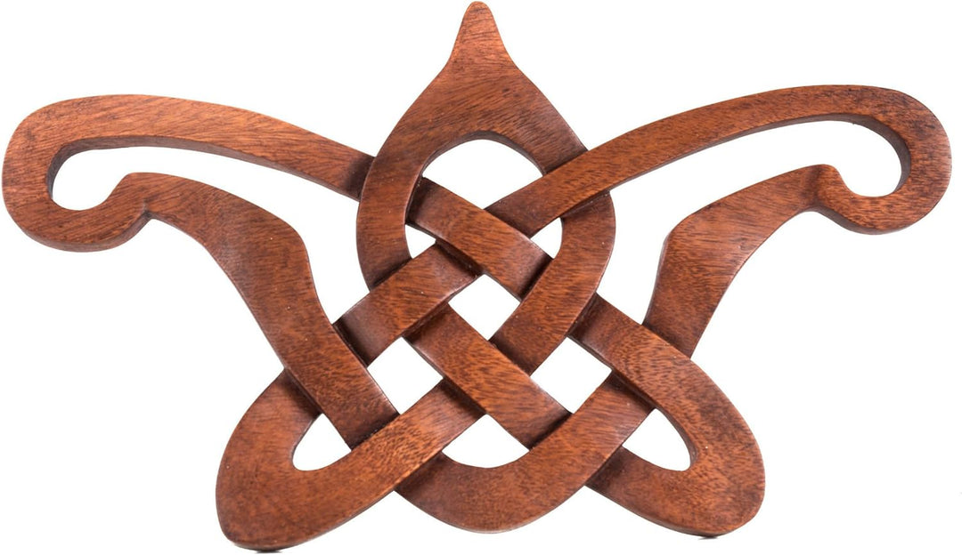 Windalf Wanddeko BELTAINE b: 38 cm Keltischer Liebesknoten Handarbeit aus Holz