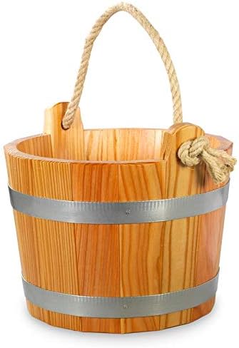 Handarbeit Finnsa Sauna Kübel 6,5l, Lärche mit tragseil, Hygieneversiegelt 6,5l Lärche mit Tragseil,