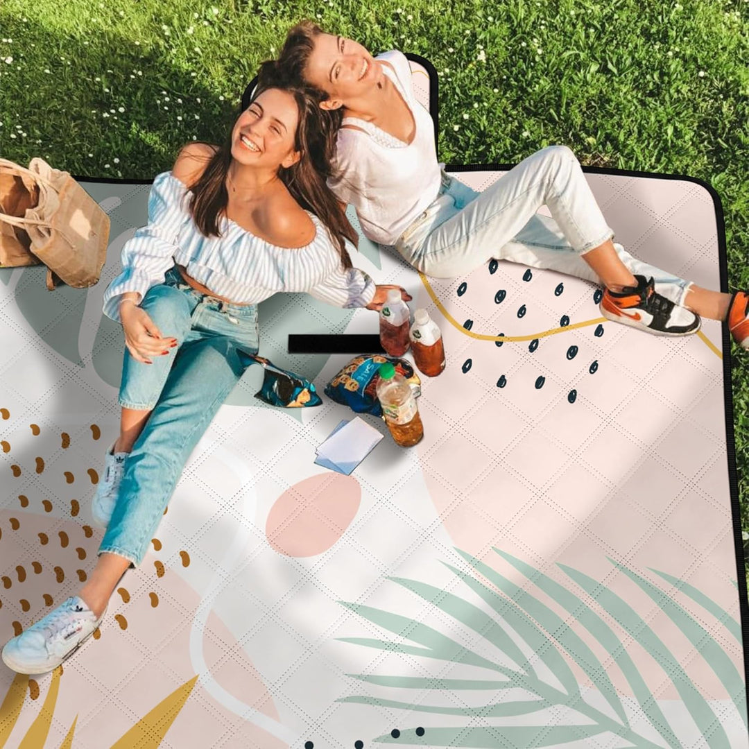 Jopee Picknickdecke Sandfrei, 200 x 200cm Wasserdicht Stranddecke für 4-6 Personen, Leicht und Tragb