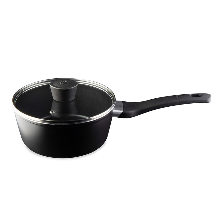 MasterChef Saucentopf, Antihaftbeschichtung, Ergonomische Griffe, Inkl. Glasdeckel, Geeignet für all