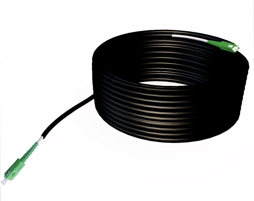 Elfcam – 35m Glasfaserkabel SC/APC auf SC/APC Simplex OS2 9/125μm 5.0mm, Indoor &amp; Outdoor LWL Kabel