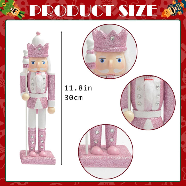 Weihnachten Nussknacker Figur, 30cm Weihnachtsdekoration Holz Nussknacker Soldat,Nussknacker Figuren
