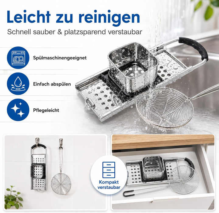 Katleay 2 Stücke Spätzlehobel, Edelstahl Spätzlehobel, Spätzle Set, Spätzlepresse, Spätzle Reibe, Sp